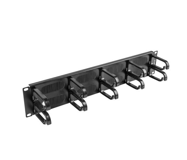 Lanberg Organizer kabli Typ B 19" 2U szczotkowy (czarny) - 458034 - zdjęcie 3